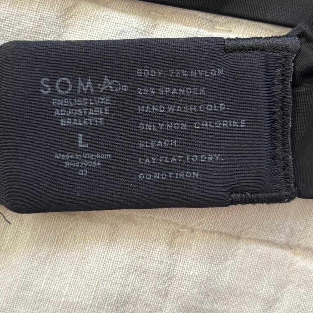 Soma Size L Enbliss Luxe Adjustable Bralette Black - Picture 3 of 3